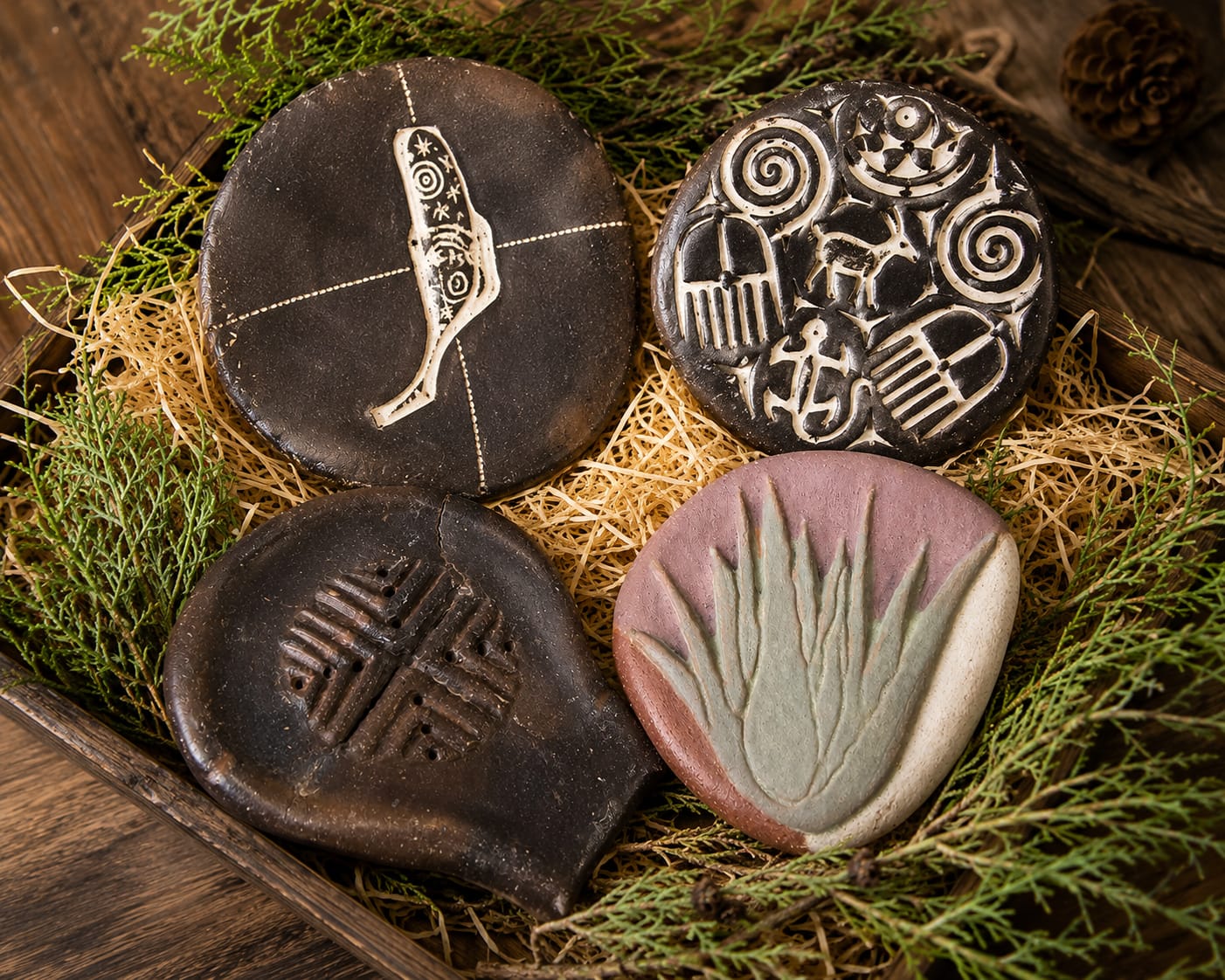Porte-savon en céramique artisanale de Fuerteventura
